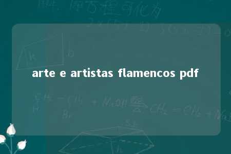 arte e artistas flamencos pdf